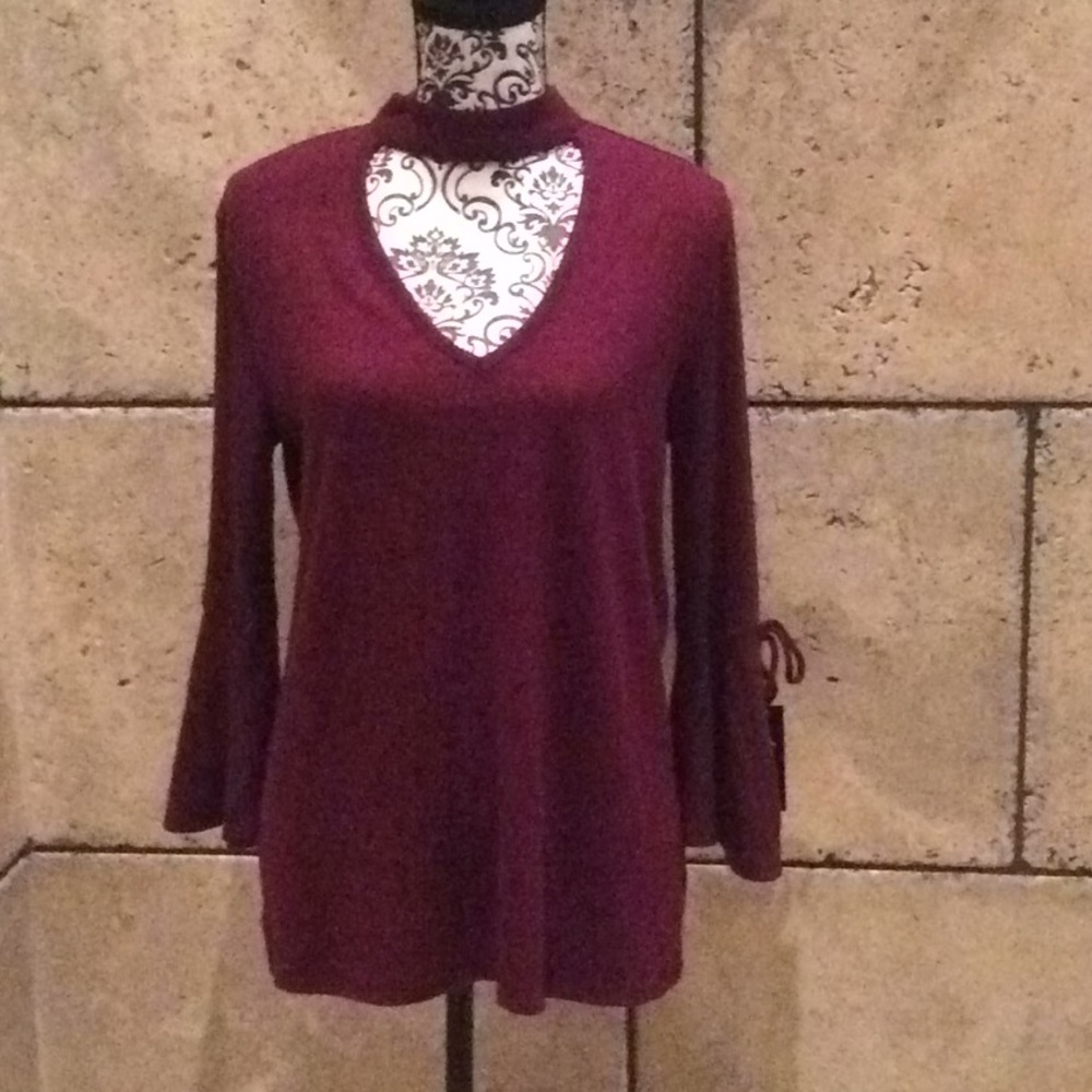 NWT Gorgeous top with long bell sleeve